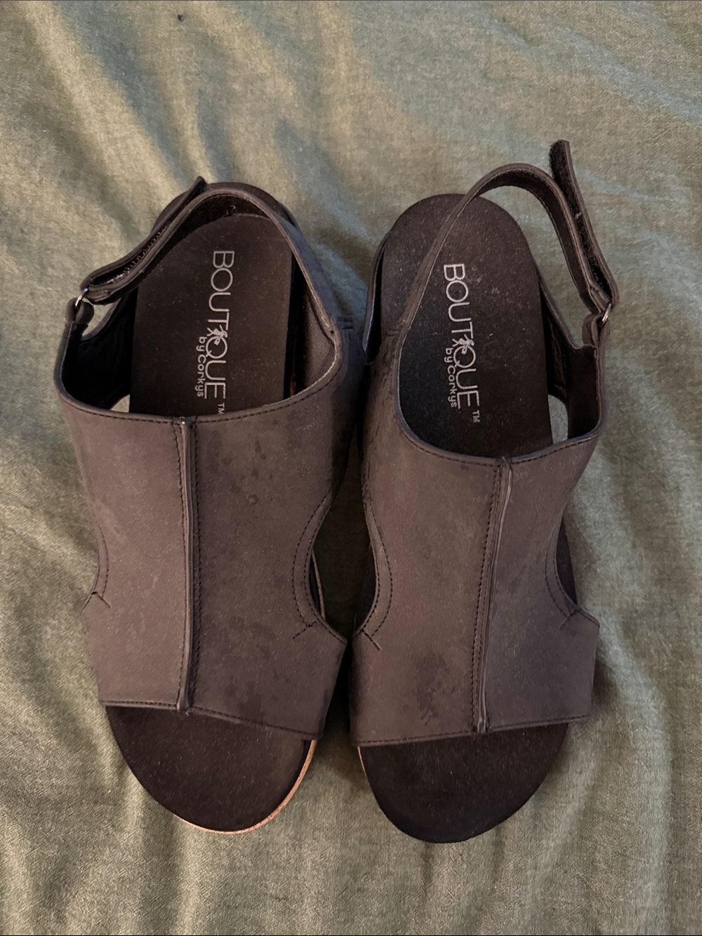 Boutique by Corkys Black Slingback Open-Toe Sandals
